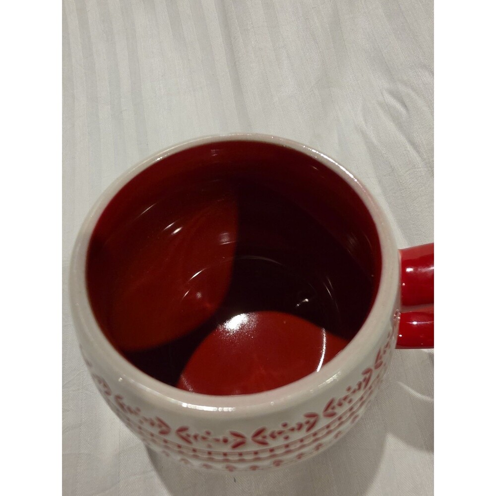 Hearth & Hand with Magnolia 14oz Nordic Christmas Fair Isle Stoneware Coffee Mug - Picture 2 of 5